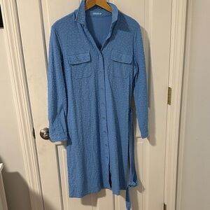 J. McLaughlin Textured Blue Dress